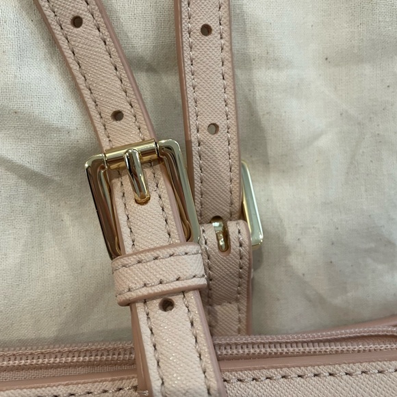 Tory Burch York Small Saffiano Leather Tote Bag, Light Oak - Picture 10 of 10